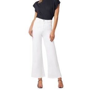 Joe's The Mia Cotton Stretch White High Rise Wide Leg Ankle Jeans Size 26